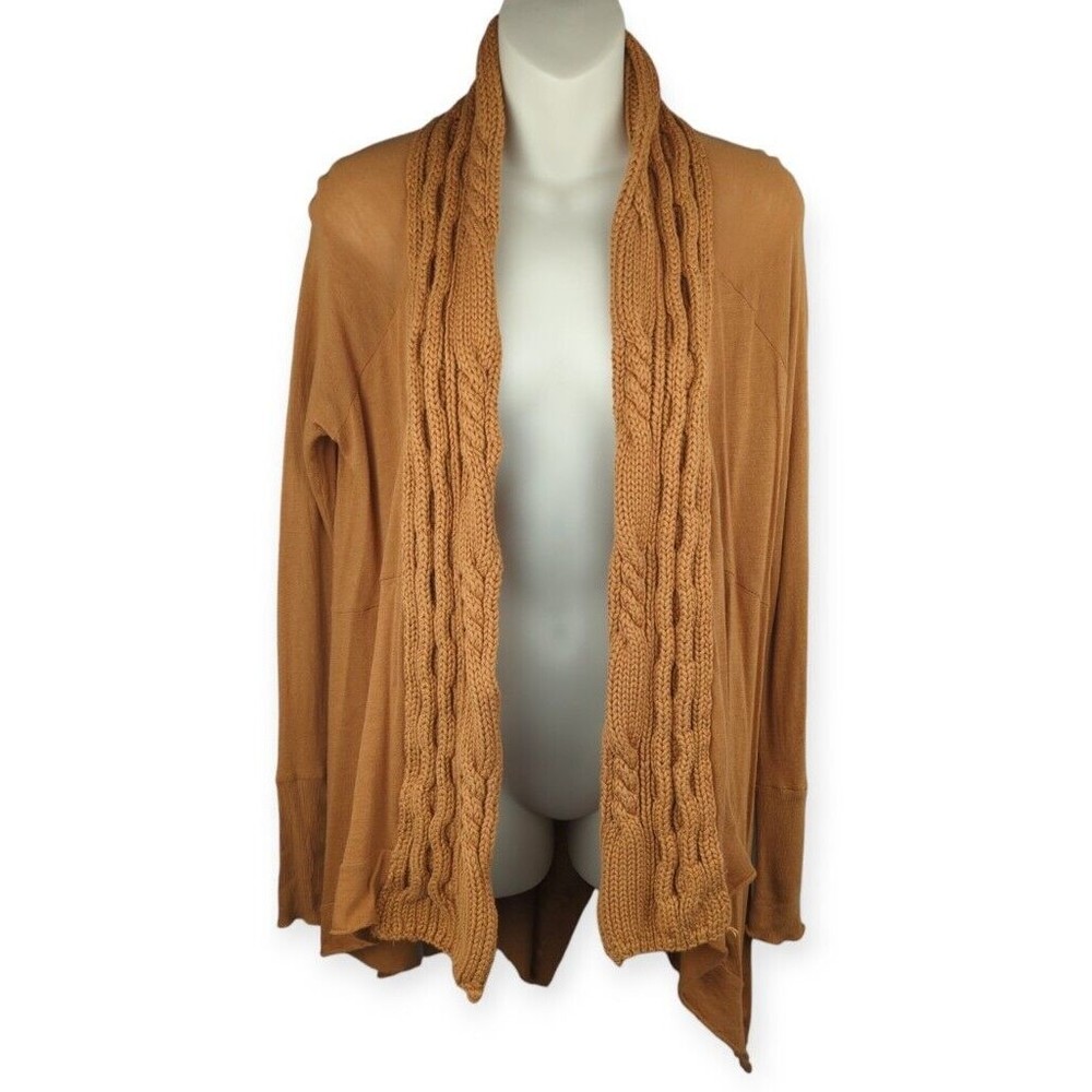 TINY Brand Anthropologie Sandia Peak Knit Cardigan Sweater Thin Knit Orange M